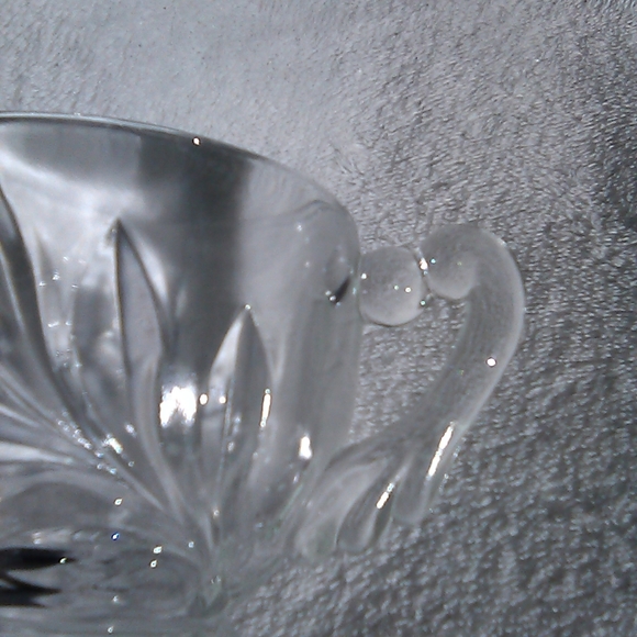 Vintage Creamer Sugar Bowl Etched Leaf Pattern - Picture 6 of 7